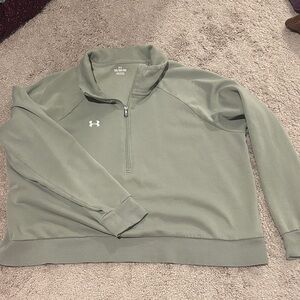 Under Armour Unisex Sage Green Zip-Up Sweater